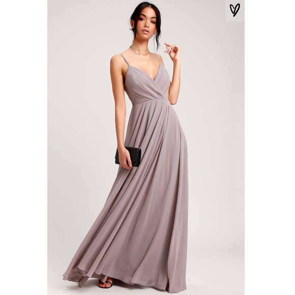 Lulus Dresses & Skirts - 💖NWOT Lulu’s taupe maxi gown size small